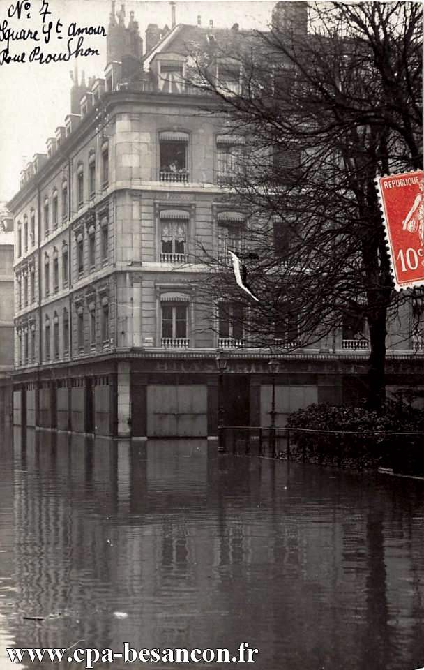 BESANÇON - Square St Amour - Inondations de janvier 1910